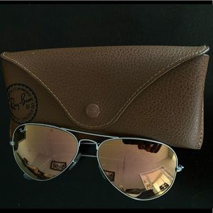 Ray Ban Silver Frame pink Aviators